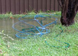 Backyard flood