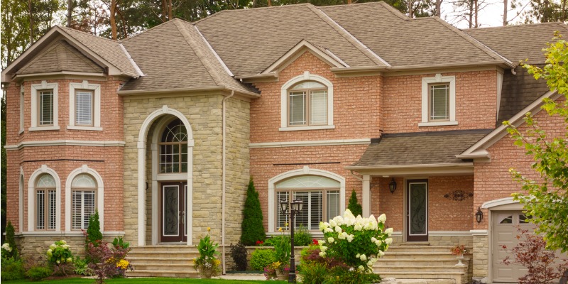 Large brick and stone house