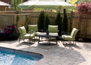 Flagstone pool surrounds